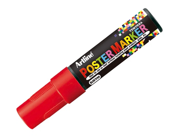 Artline EPP-6-ROJ Rotulador para carteleria, punta redonda 6 mm, color rojo