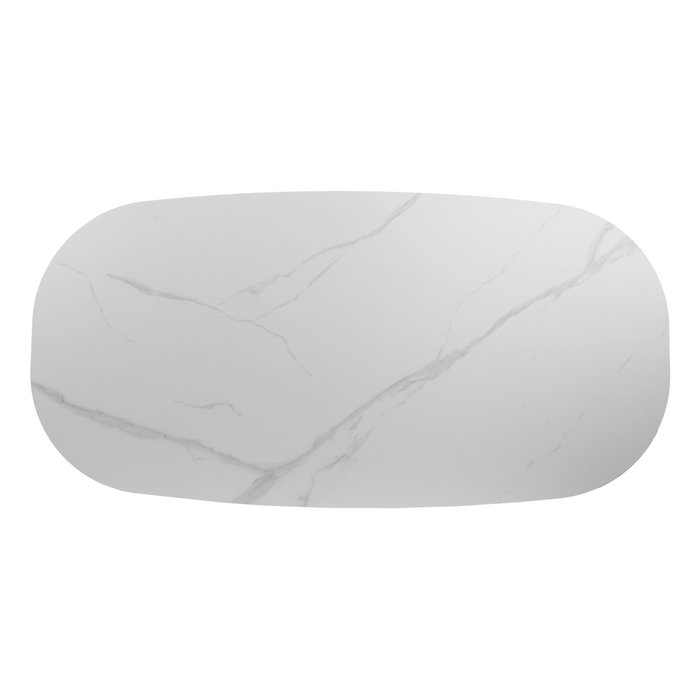 Ixia Mesa de Comedor Blanco-Natural con Tablero Cerámico