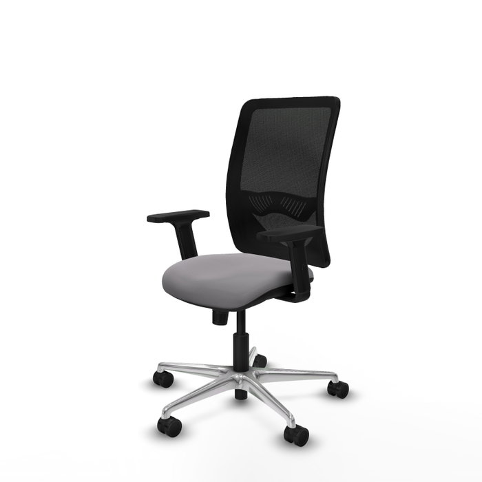 PIQUERAS Y CRESPO Silla de oficina Zulema con mecanismo Sincro, Gris y Negro PIQUERAS Y CRESPO Silla de oficina Zulema con mecanismo Sincro, Gris y Negro