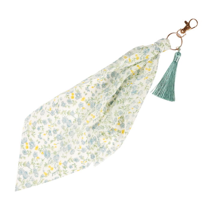 The Concept Factory Llavero Pañuelo Floreado Pour Elle Pañuelo Poliéster Colores Surtidos Rosa Naranja Verde