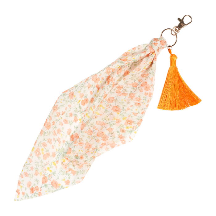 The Concept Factory Llavero Pañuelo Floreado Pour Elle Pañuelo Poliéster Colores Surtidos Rosa Naranja Verde