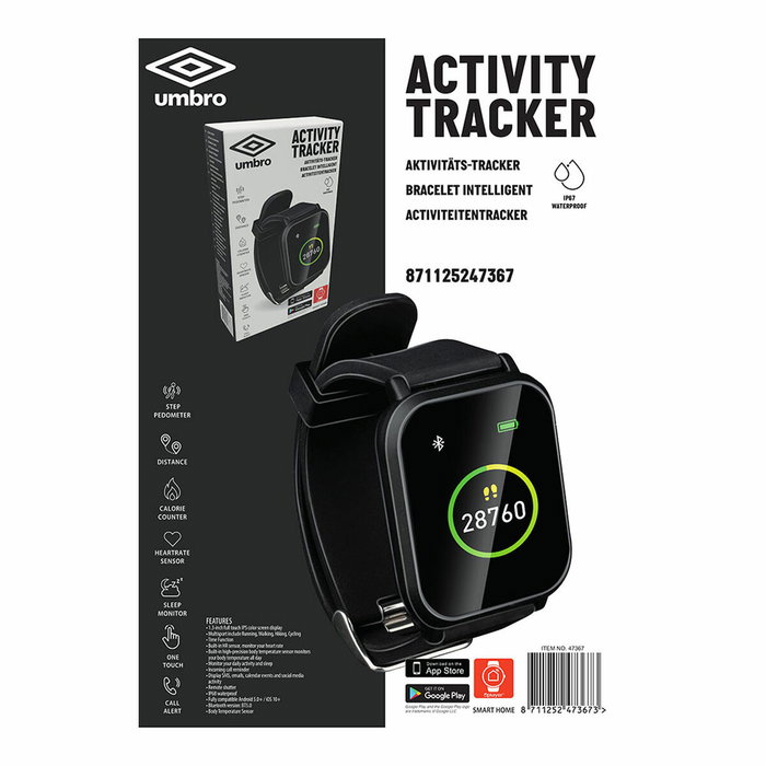 Umbro Reloj monitor de actividad rectangular Negro Umbro Reloj monitor de actividad rectangular Negro