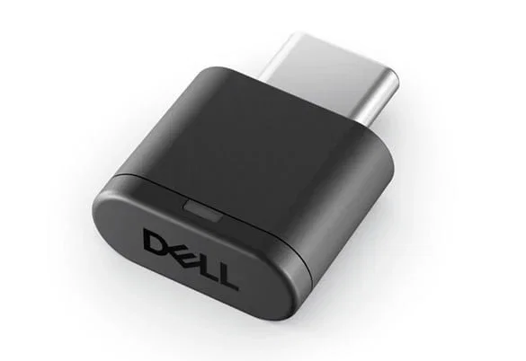 Dell HR024 Receptor de Audio Bluetooth USB-C, Compatible con Auriculares Inalámbricos WL3024, Repuesto, Negro
