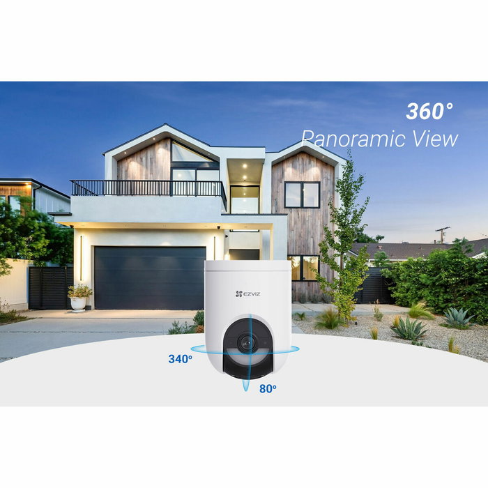 EZVIZ HB8 Lite Cámara de Seguridad 4MP con Panel Solar 5W y Batería de 5200mAh