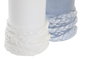 DKD Home Decor Vela Mediterraneo Gris Azul 7.2 x 10 x 7.2 cm (12 Unidades) Cera Parafina Duración 30h