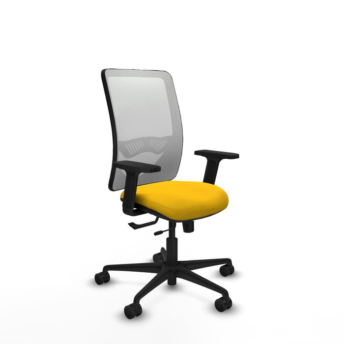 PIQUERAS Y CRESPO Silla de oficina Zulema con mecanismo Sincro/Traslack, Amarillo y Blanco PIQUERAS Y CRESPO Silla de oficina Zulema con mecanismo Sincro/Traslack, Amarillo y Blanco