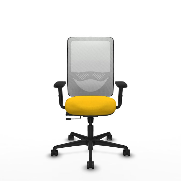 PIQUERAS Y CRESPO Silla de oficina Zulema con mecanismo Sincro/Traslack, Amarillo y Blanco PIQUERAS Y CRESPO Silla de oficina Zulema con mecanismo Sincro/Traslack, Amarillo y Blanco