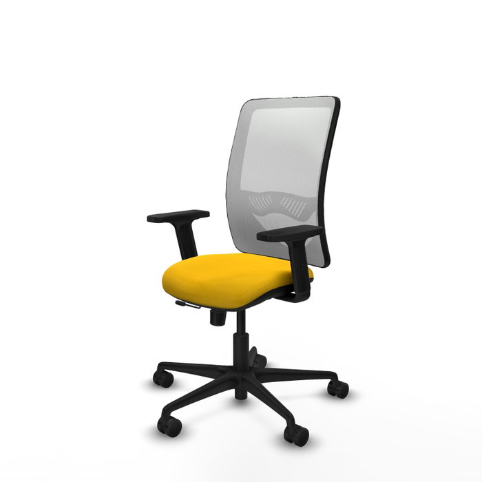 PIQUERAS Y CRESPO Silla de oficina Zulema con mecanismo Sincro/Traslack, Amarillo y Blanco PIQUERAS Y CRESPO Silla de oficina Zulema con mecanismo Sincro/Traslack, Amarillo y Blanco
