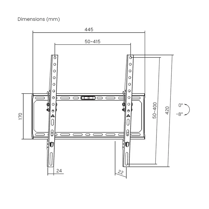 Aisens Soporte de Pared Inclinable WT75T-391 para 32-75 pulgadas