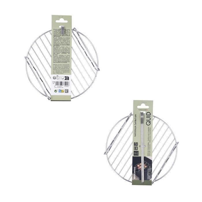 Quid Grill de Acero con 3 Pinchos Naturalia