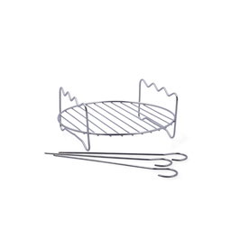 Grill Acero con 3 Pinchos Naturalia Quid 17x17x7,2 cm