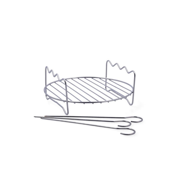 Grill Acero con 3 Pinchos Naturalia Quid 17x17x7,2 cm Grill Acero con 3 Pinchos Naturalia Quid 17x17x7,2 cm