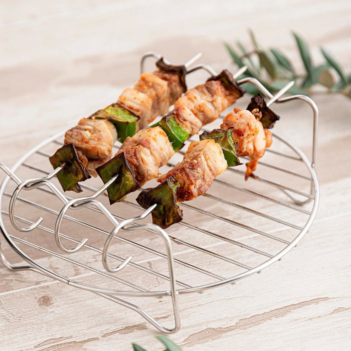 Grill Acero con 3 Pinchos Naturalia Quid 17x17x7,2 cm Grill Acero con 3 Pinchos Naturalia Quid 17x17x7,2 cm