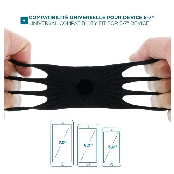 Mobilis 001086 Correa para pecho Negro, Soporte Universal para Teléfonos Móviles y Smartphones de 5 a 7 Pulgadas