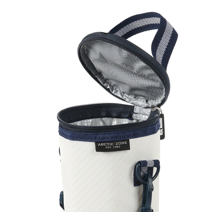 REAL MADRID Botellero Térmico de Agua 1500ml, para Deporte, Material Ripstop con Revestimiento TPE, Tamaño 11x11x32cm