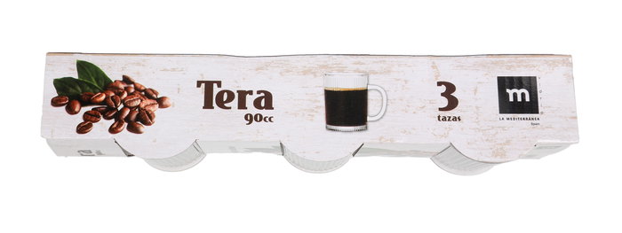 La Mediterranea Set 3 Mugs 90 ml 5.3 cm ancho x 7 cm largo x 6.8 cm alto (24 Cajas)