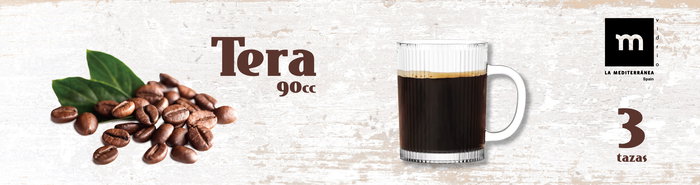 La Mediterranea Set 3 Mugs 90 ml 5.3 cm ancho x 7 cm largo x 6.8 cm alto (24 Cajas)