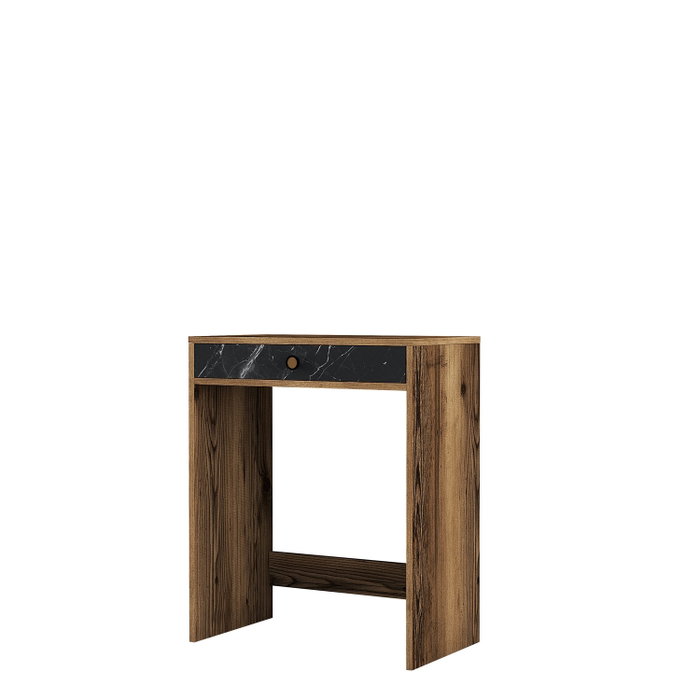 Hanah Home Mesa de Maquillaje Nogal, Negro, Mármol 70x40x84.7 cm