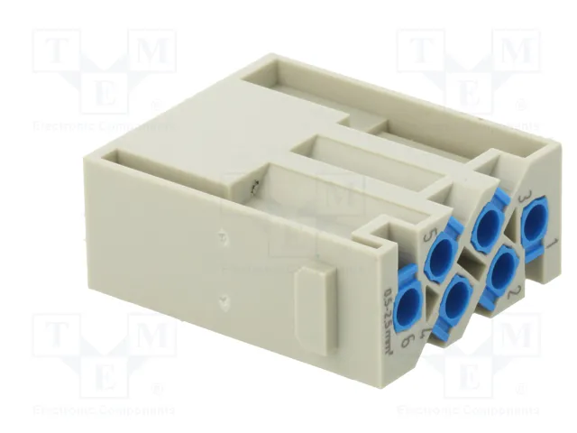 HARTING Han E Quick-Lock módulo macho de 6 pines