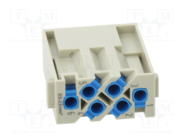 HARTING Han E Quick-Lock módulo macho de 6 pines