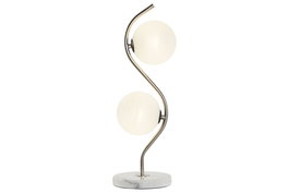 DKD Home Decor Lámpara Sobremesa Moderno Mármol y Cristal 16 x 48 x 16 cm (2 Unidades)