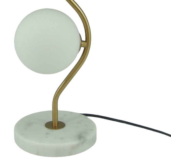 DKD Home Decor Lámpara Sobremesa Moderno Mármol y Cristal 16 x 48 x 16 cm (2 Unidades)