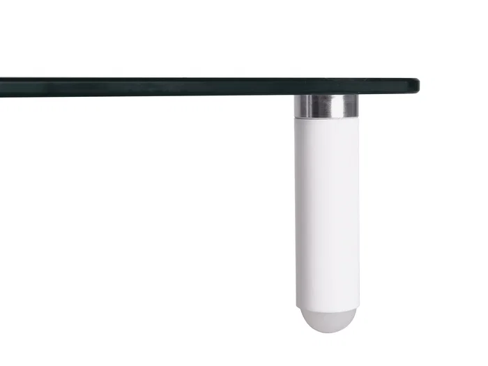 Equip 650882 Soporte de Mesa para Monitor de Cristal Templado, Transparente, Hasta 20 kg, Con Espacio de Almacenamiento Extra