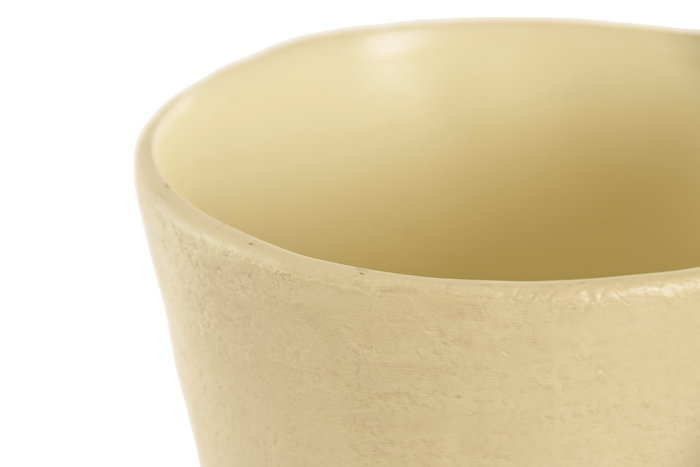 DKD Home Decor Jarron Scandi Dune Ceramica Crema 22 x 28.5 x 22 cm