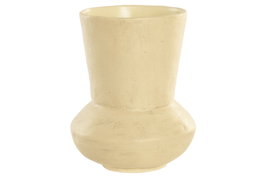 DKD Home Decor Jarrón de Cerámica Crema Colección DUNE