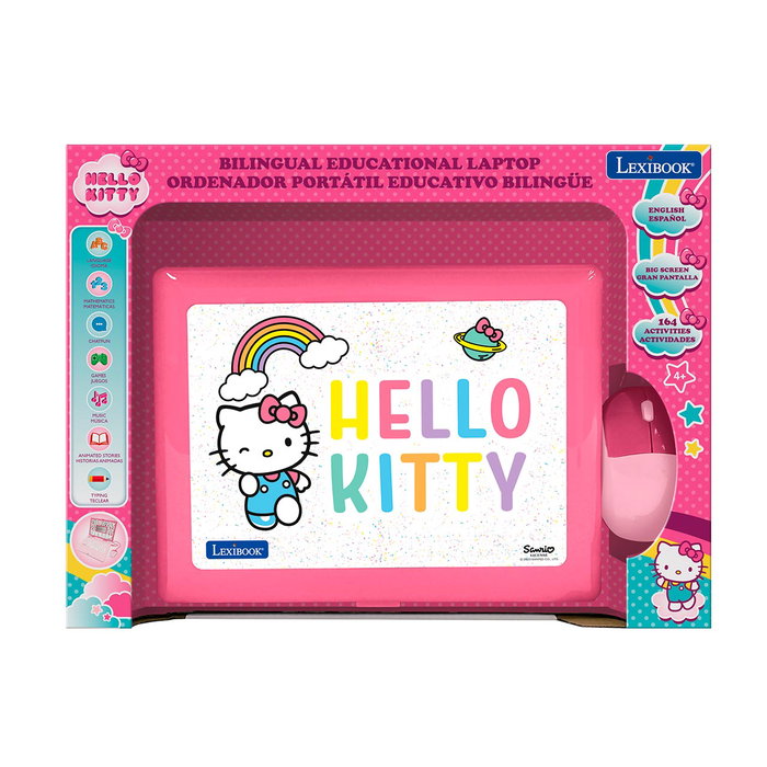 Lexibook Ordenador Portátil Hello Kitty JC598HKI2 Bilingüe Español/Inglés con 124 Actividades Educativas