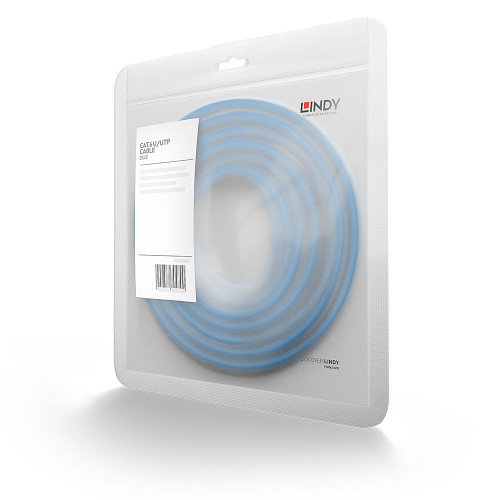 Lindy 48017 Cable de Red Cat6 U/UTP Azul 1 m