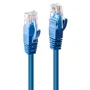 Lindy 48017 Cable de Red Ethernet Cat6 U/UTP 1 m Azul - Conectores RJ45 Macho Chapados en Oro, Plug and Play