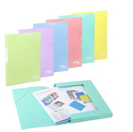 Carpeta De Gomas Y Solapas Carchivo Soft Polipropileno Fº Expositor De 30