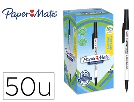 Papermate Bolígrafo Kilométrico Punta 1 mm Plástico Reciclado 80% Color Negro