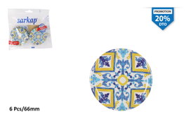 Inde Set de 6 Tapas 66T Twist Off Mosaic