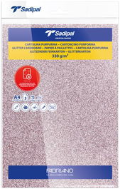 Cartulina Purpurina A4 Sadipal 330G Rosa Paquete De 3