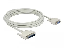 DeLOCK Cable Serie D-Sub 25 Pin Macho a D-Sub 9 Pin Hembra 5 m - Beige