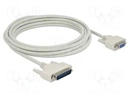 DeLOCK Cable serie D-Sub 25 macho a D-Sub 9 hembra 5 m