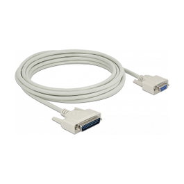 DeLOCK Cable serie D-Sub 25 macho a D-Sub 9 hembra 5 m