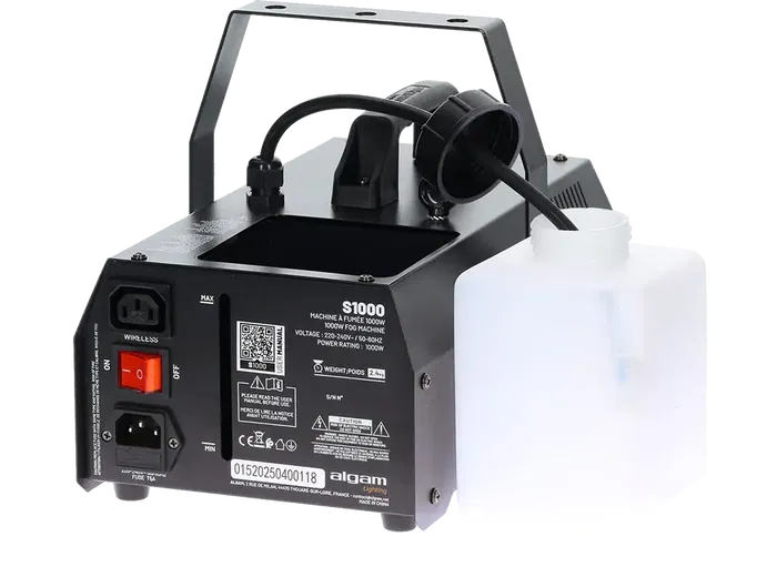 Algamlight Máquina De Humo 1000W con Mando a Distancia Inalámbrico y con Cable para Fiestas y Eventos