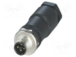 PHOENIX CONTACT Conector M12 de 4 pines, recto, dorado, IP67