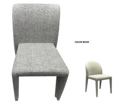 DKD Home Decor Silla de Metal y Poliéster Beige