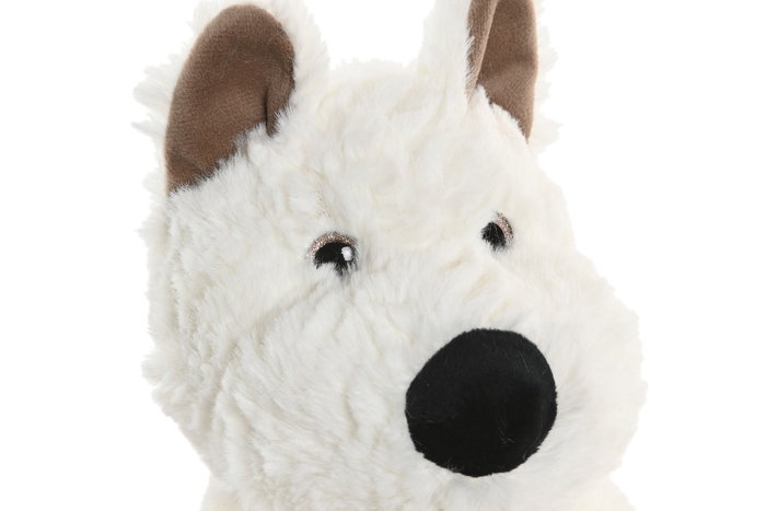 DKD Home Decor Peluche de Perro Blanco y Marrón DKD Home Decor Peluche de Perro Blanco y Marrón
