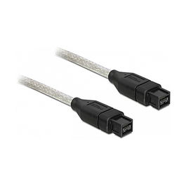 DeLOCK Cable FireWire 9 Pin a 9 Pin Macho a Macho 1 m Gris | Referencia Delock
