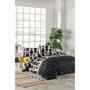 Aucune Juego de cama Negro 100% Algodón Reforzado (220x240 cm) con 2 fundas de almohada
