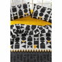 Aucune Juego de cama Negro 100% Algodón Reforzado (220x240 cm) con 2 fundas de almohada