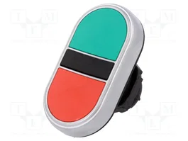 LOVATO ELECTRIC Interruptor doble Platinum rojo/verde 22mm