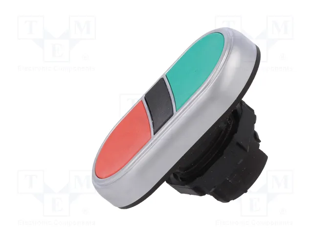 LOVATO ELECTRIC Interruptor doble Platinum rojo/verde 22mm