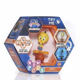 Wow Stuff Figura LED Piolin Space Jam 5055394019492 - Figura Coleccionable con Luz UV y Pegatinas