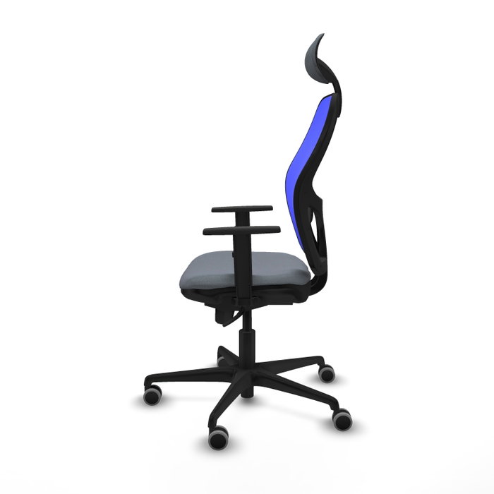 PIQUERAS Y CRESPO Silla de oficina Jorquera con mecanismo Sincro, Gris y Azul PIQUERAS Y CRESPO Silla de oficina Jorquera con mecanismo Sincro, Gris y Azul